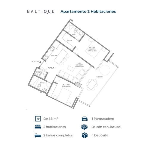 BALTIQUE APTO 2 HABS